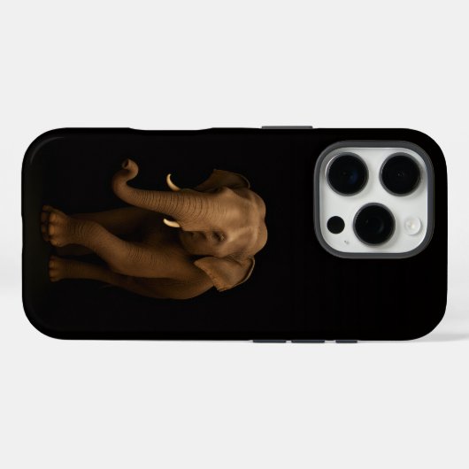 Coques Case-Mate iPhone Black 4 Luxe iPhone 16 Pro, Indian Elephant (Verso (horizontal))
