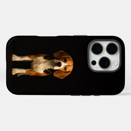 Coques Case-Mate iPhone Black 4 Luxe iPhone 16 Pro, Kind Beagle (Verso (horizontal))