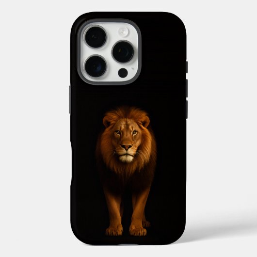 Coques Case-Mate iPhone Black 4 Luxe iPhone 16 Pro, Majestic Lion (Verso)
