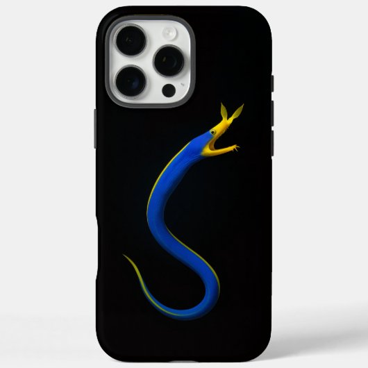 Coques Case-Mate iPhone Black 4 Luxe iPhone 16 Pro Max, Anguille Ruban Ble (Verso)