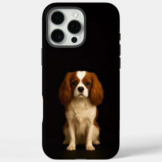 Coques Case-Mate iPhone Black 4 Luxe iPhone 16 Pro Max, Cavalier Spaniel (Verso)