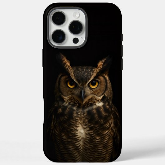 Coques Case-Mate iPhone Black 4 Luxe iPhone 16 Pro Max, Golden Eye Owl (Verso)
