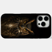 Coques Case-Mate iPhone Black 4 Luxe iPhone 16 Pro Max, Golden Eye Owl (Verso (horizontal))