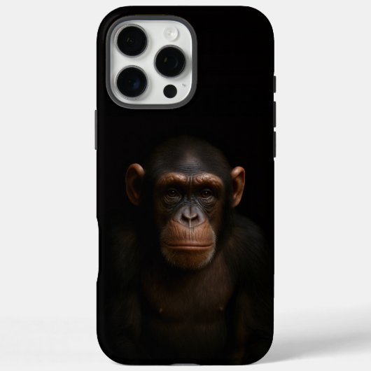 Coques Case-Mate iPhone Black 4 Luxe iPhone 16 Pro Max, Serene Chimpanzee (Verso)