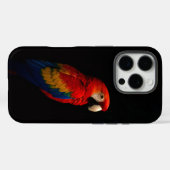 Coques Case-Mate iPhone Black 4 Luxe iPhone 16 Pro, Scarlet Parrot (Verso (horizontal))