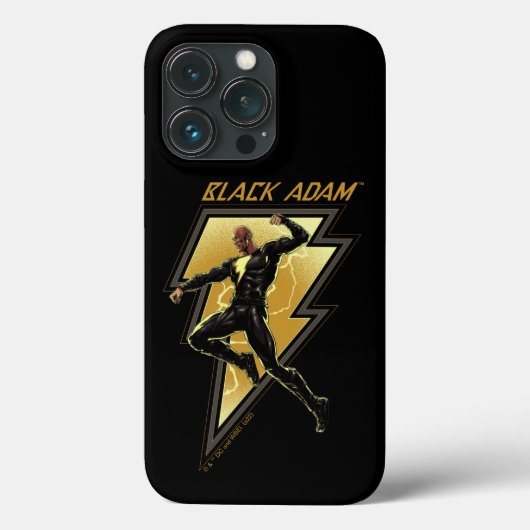 Coques Case-Mate iPhone Black Adam Lightning Bolt Illustration du caractèr (Verso)
