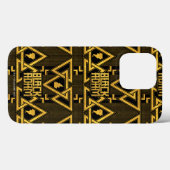 Coques Case-Mate iPhone Black Adam Lightning Bolt Motif triangulaire (Verso (horizontal))