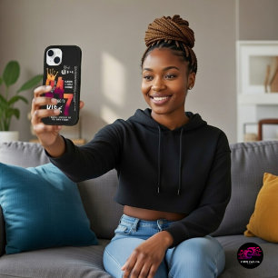 Coque Pour iPhone 15 Black All Day 24/7 Slogan Graphic