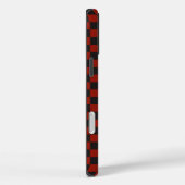 Coques Case-Mate iPhone Black and Deep red checkerboard pattern (Verso / Droite)