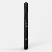 Coques Case-Mate iPhone Black and Gold Marble (Dos/Droite)