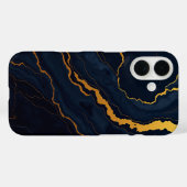 Coques Case-Mate iPhone Black and Gold Marble-Inspired Phone Case (Verso (horizontal))
