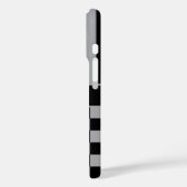 Coques Case-Mate iPhone Black and Gray Checkered Striped Personalized (Verso / Gauche)