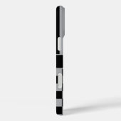 Coques Case-Mate iPhone Black and Gray Checkered Striped Personalized (Verso / Droite)