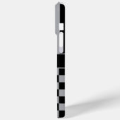 Coques Case-Mate iPhone Black and Gray Checkered Striped Personalized (Verso / Gauche)