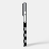 Coques Case-Mate iPhone Black and Gray Checkered Striped Personalized (Verso / Gauche)