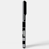 Coques Case-Mate iPhone Black and Gray Checkered Striped Personalized (Verso / Droite)