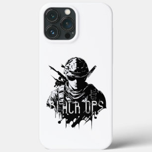 Black and White Black Ops iPhone 13 Pro Max Coques