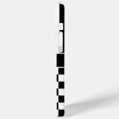 Coques Case-Mate iPhone Black and White Checkered Striped Personalized (Verso / Gauche)
