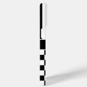 Coques Case-Mate iPhone Black and White Checkered Striped Personalized (Verso / Droite)