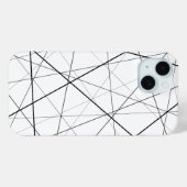 Coques Case-Mate iPhone Black and white geometric pattern (Verso (horizontal))