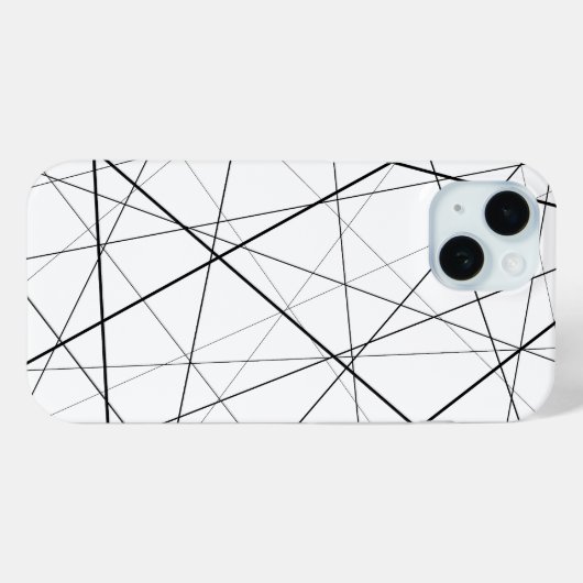Coques Case-Mate iPhone Black and white geometric pattern (Verso (horizontal))