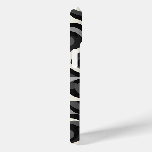 Coques Case-Mate iPhone Black and White Retro Abstract Pattern (Verso / Droite)