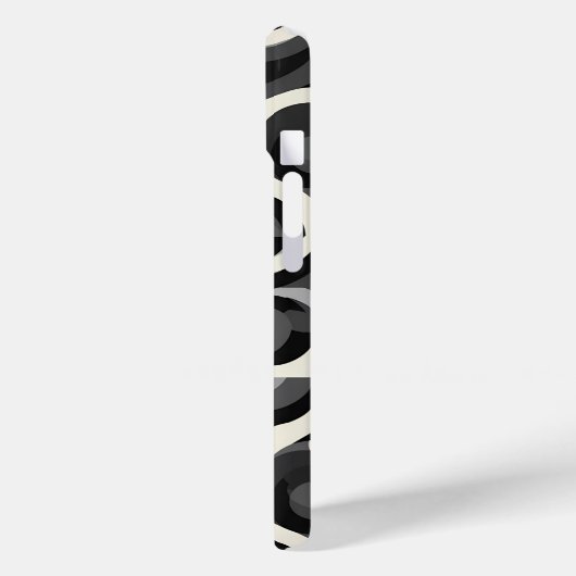 Coques Case-Mate iPhone Black and White Retro Abstract Pattern (Verso / Gauche)