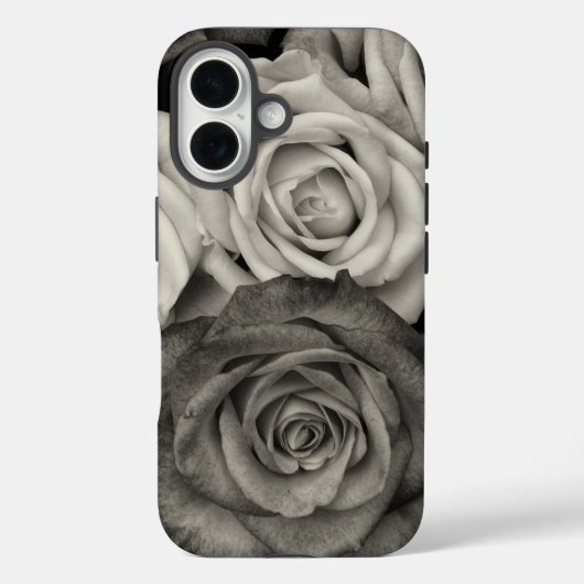 Coques Case-Mate iPhone Black and White Roses (Verso)