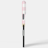 Coques Case-Mate iPhone Black and White Stripe Pink Check Paris Inspiré (Verso / Droite)