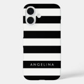Coques Case-Mate iPhone Black and White Striped (Verso)