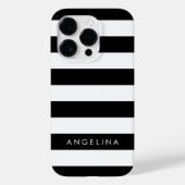 Coques Case-Mate iPhone Black and White Striped (Verso)