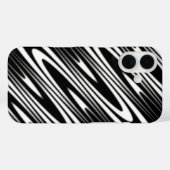 Coques Case-Mate iPhone black and white wavy seamless organic pattern (Verso (horizontal))