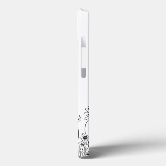 Coques Case-Mate iPhone Black and White Wildflower iPhone 13 Case (Verso / Gauche)