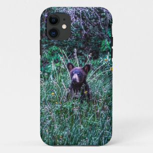 Coque Case-Mate Pour iPhone Black Bear Cub & Grasses Photo Faune