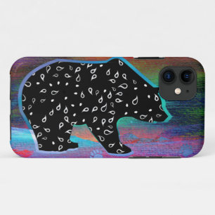 Case-Mate iPhone Case Black Bear Spirit Northern Light Coloris