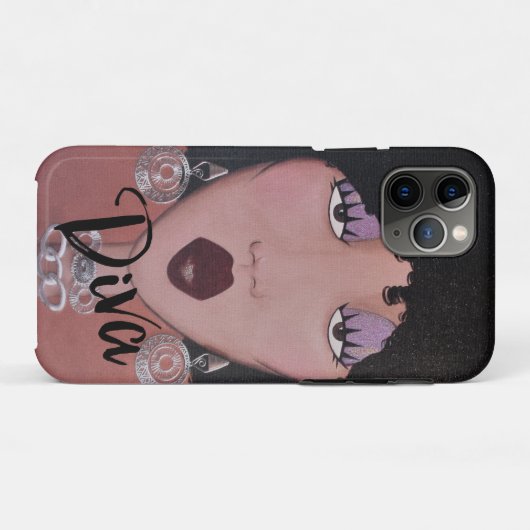 Coques Case-Mate iPhone "Black Beauty Diva" (Dos (Horizontal))