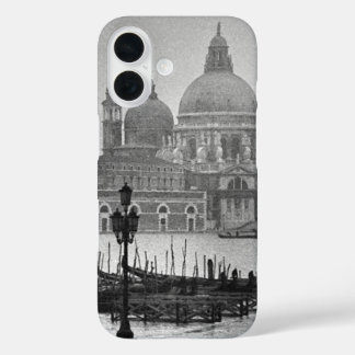 Coques iPhone 16 Black Blanc Grand Canal Venise Italie Voyage