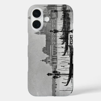Coques iPhone 16 Black Blanc Grand Canal Venise Italie Voyage