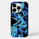 Coques Case-Mate iPhone Black Blue Haida Eagle Thunder Bird Art autochtone (Verso)