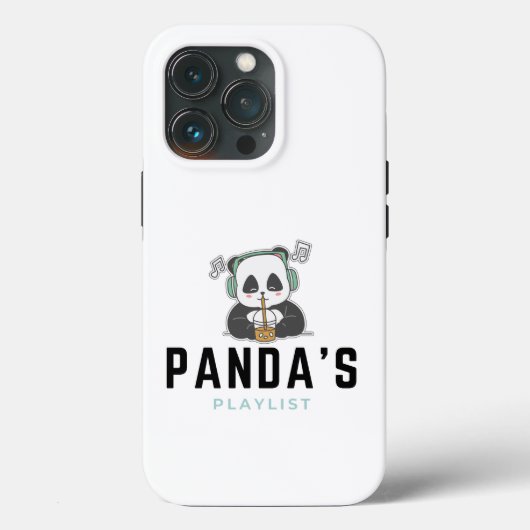 Coques Case-Mate iPhone Black Blue Panda Playlist iPhone 13 Pro Coques (Verso)