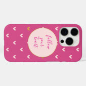 Coques Case-Mate iPhone Black Blush Pink Gold Hearts (Verso (horizontal))