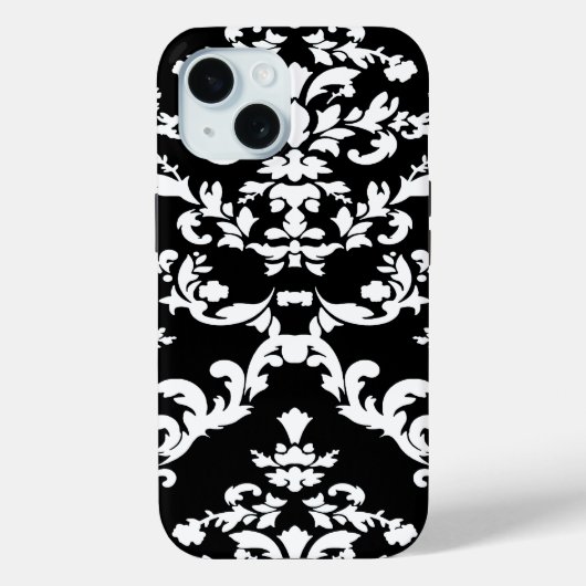 Coques Case-Mate iPhone Black Bold Damask @ Emporiomoffa (Verso)