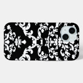 Coques Case-Mate iPhone Black Bold Damask @ Emporiomoffa (Verso (horizontal))