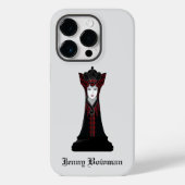 Coques Case-Mate iPhone Black Chess queen / Nom personnalisé Coque-Mate iP (Verso)