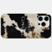 Coques Case-Mate iPhone Black Cream Gold Western Cowhide (Verso (horizontal))