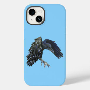 Coque Pour iPhone 14 Black Crow Master of Time Illustration Sky Blue