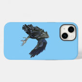 Coques Case-Mate iPhone Black Crow Master of Time Illustration Sky Blue (Verso (horizontal))