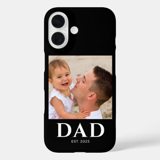 Coques Case-Mate iPhone Black Dad Established Photo (Verso)