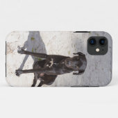 Coques Case-Mate iPhone Black dog avec evil eye (Dos (Horizontal))