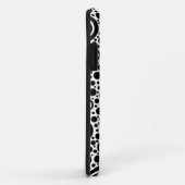 Coques Case-Mate iPhone Black Dots & Circle Pattern + your text & backgr. (Dos/Droite)